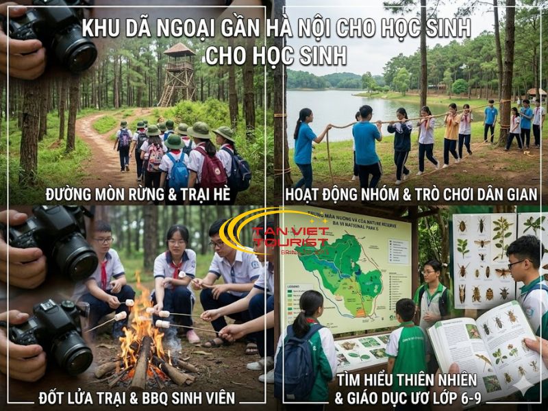 khu dã ngoại gần Hà Nội cho học sinh